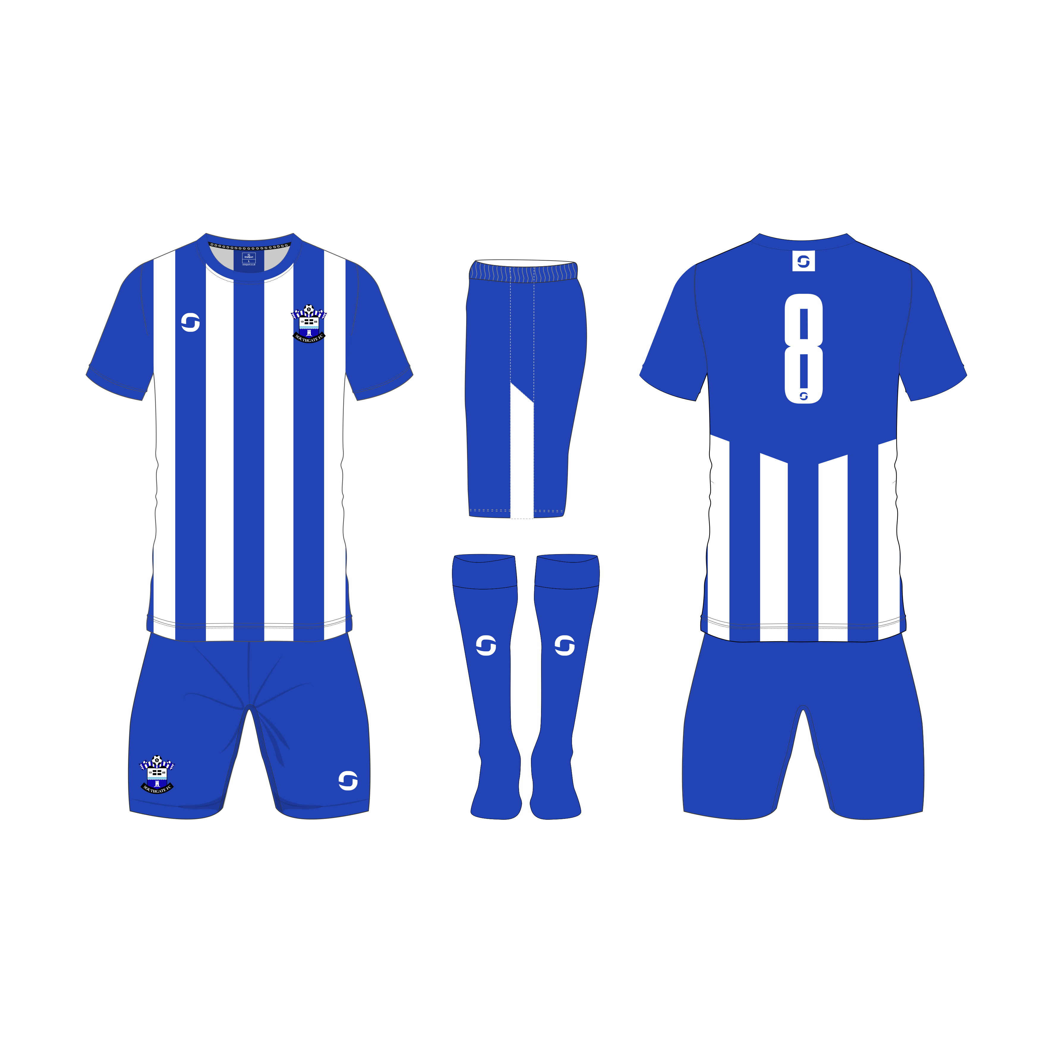 Kit gara ufficiale Southgate FC