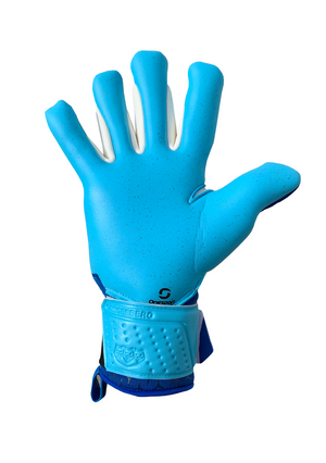 Cancerbero Negative Hybrid Goalkeeper Gloves Royal/Sky