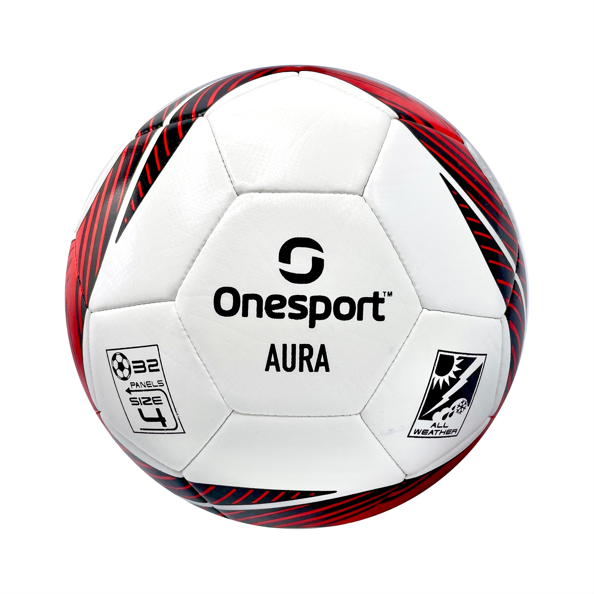 Onesport Aura Football Size 3 White/Red